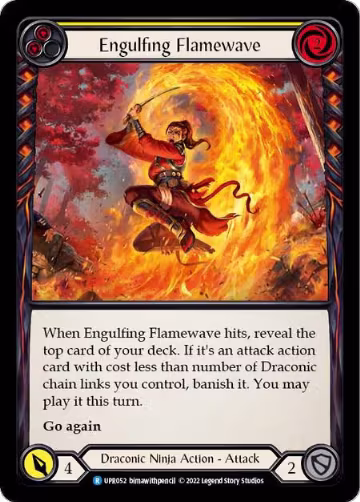 Engulfing Flamewave (Yellow) (UPR052), Uprising — Flesh & Blood card price