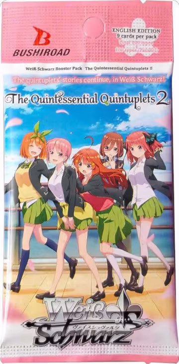 The Quintessential Quintuplets 2 Booster Pack, The Quintessential Quintuplets 2 — Weiß Schwarz sealed product price