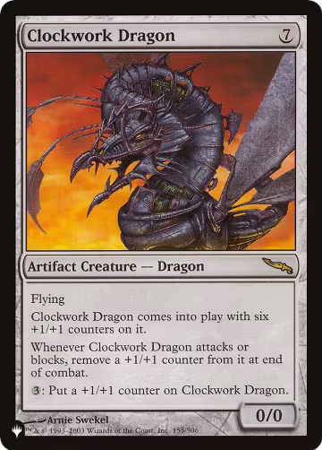 Clockwork Dragon (155/306), The List Reprints — Magic card price