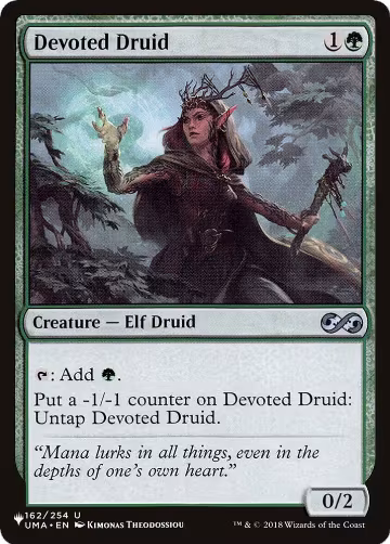 Devoted Druid (UMA) (162/254), The List Reprints — Magic card price