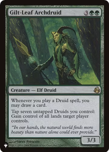 Gilt-Leaf Archdruid (124/150), The List Reprints — Magic card price