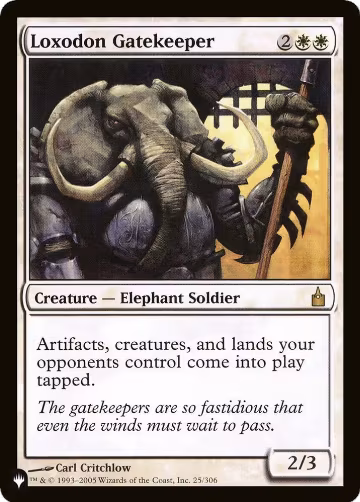 Loxodon Gatekeeper (25/306), The List Reprints — Magic card price