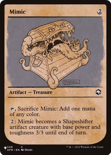 Mimic (Showcase) (349/281), The List Reprints — Magic card price