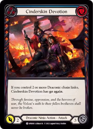 Cinderskin Devotion (Blue) (UPR065), Uprising — Flesh & Blood card price