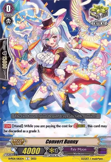 Convert Bunny (D-PS01/082EN), D-PS01: P Clan Collection 2022 — Vanguard card price