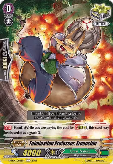 Fulmination Professor, Ezonoshin (D-PS01/094EN), D-PS01: P Clan Collection 2022 — Vanguard card price