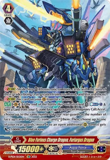 Blue Furious Charge Dragon, Furiargus Dragon (SR) (D-PS01/SR21EN), D-PS01: P Clan Collection 2022 — Vanguard card price