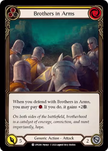 Brothers in Arms (Yellow) (UPR204), Uprising — Flesh & Blood card price