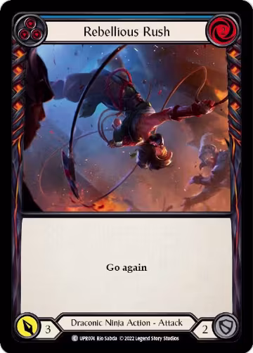 Rebellious Rush (Blue) (UPR074), Uprising — Flesh & Blood card price