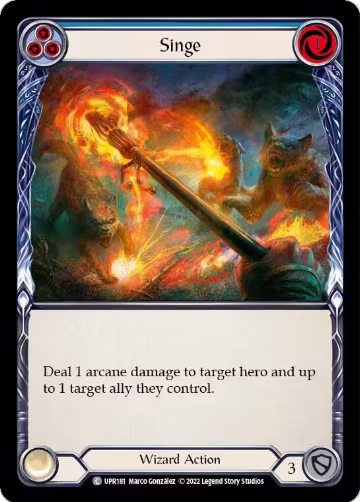 Singe (Blue) (UPR181), Uprising — Flesh & Blood card price