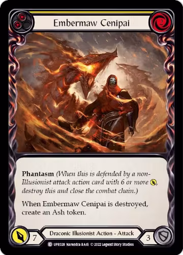 Embermaw Cenipai (Yellow) (UPR028), Uprising — Flesh & Blood card price