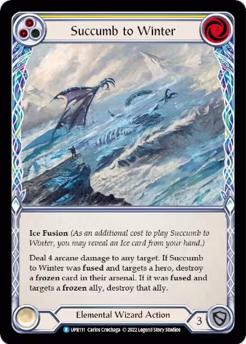 Succumb to Winter (Yellow) (UPR111), Uprising — Flesh & Blood card price