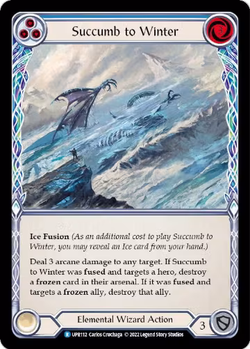 Succumb to Winter (Blue) (UPR112), Uprising — Flesh & Blood card price