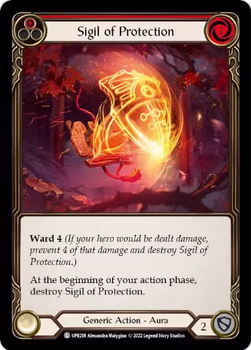 Sigil of Protection (Red) (UPR218), Uprising — Flesh & Blood card price