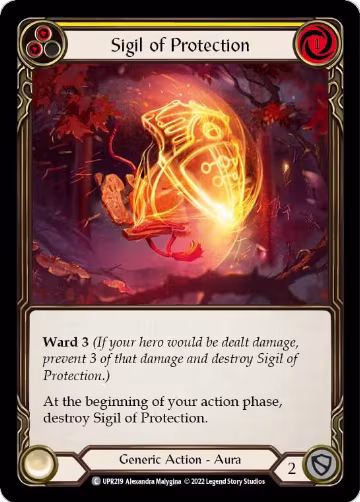 Sigil of Protection (Yellow) (UPR219), Uprising — Flesh & Blood card price