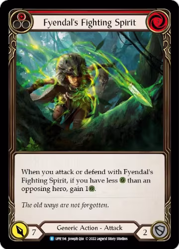 Fyendal's Fighting Spirit (Red) (UPR194), Uprising — Flesh & Blood card price