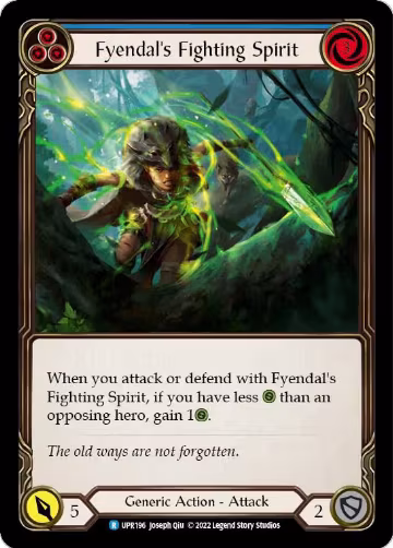 Fyendal's Fighting Spirit (Blue) (UPR196), Uprising — Flesh & Blood card price