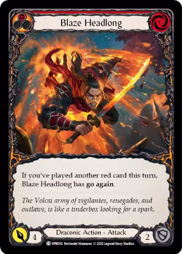 Blaze Headlong (UPR092), Uprising — Flesh & Blood card price