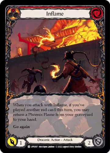 Inflame (Extended Art) (UPR097), Uprising — Flesh & Blood card price