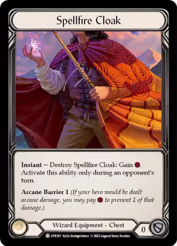 Spellfire Cloak (UPR167), Uprising — Flesh & Blood card price