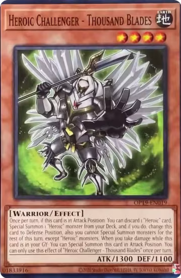 Heroic Challenger - Thousand Blades (OP19-EN019), OTS Tournament Pack 19 — Yu-Gi-Oh! card price