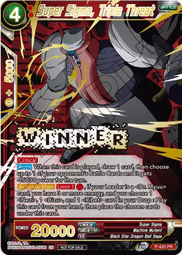 Super Sigma, Triple Threat (Championship Pack 2022 Vol.2) (Winner Gold Stamped) (P-420), Promotion Cards — DB Super card price