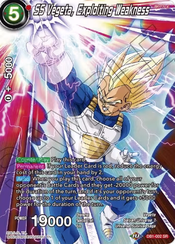 SS Vegeta, Exploiting Weakness (DB1-002), Theme Selection: History of Vegeta — DB Super card price