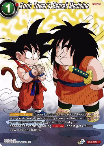 Korin Tower's Secret Medicine (DB3-022), Theme Selection: History of Son Goku — DB Super card price
