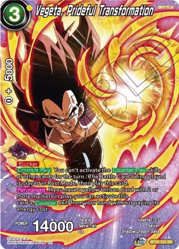 Vegeta, Prideful Transformation (BT10-105), Theme Selection: History of Vegeta — DB Super card price