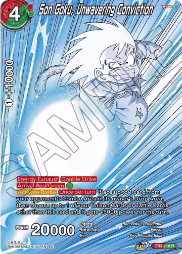 Son Goku, Unwavering Conviction (DB3-116), Theme Selection: History of Son Goku — DB Super card price