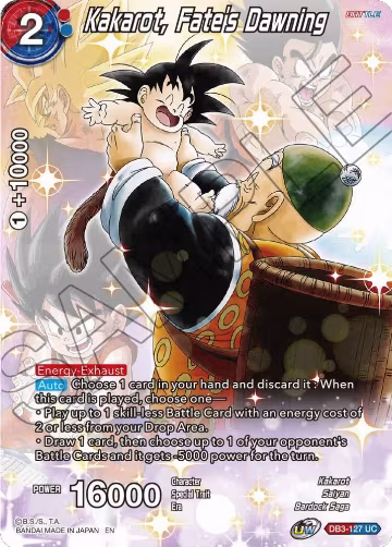 Kakarot, Fate's Dawning (DB3-127) — card price