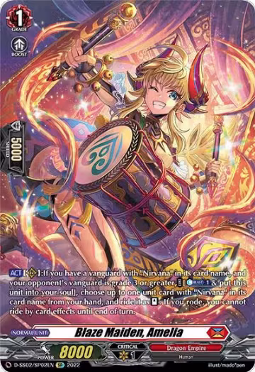 Blaze Maiden, Amelia (SP) (D-SS02/SP02EN), D-SS02: Festival Collection 2022 — Vanguard card price