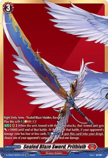 Sealed Blaze Sword, Prithivih (BSR) (D-SS02/BSR01EN), D-SS02: Festival Collection 2022 — Vanguard card price