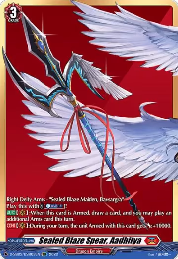 Sealed Blaze Spear, Aadhitya (BSR) (D-SS02/BSR03EN), D-SS02: Festival Collection 2022 — Vanguard card price