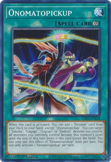 Onomatopickup (LDS3-EN128), Legendary Duelists: Season 3 — Yu-Gi-Oh! card price
