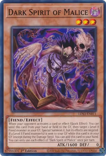 Dark Spirit of Malice (LDS3-EN011), Legendary Duelists: Season 3 — Yu-Gi-Oh! card price