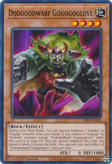 Dodododwarf Gogogoglove (LDS3-EN126), Legendary Duelists: Season 3 — Yu-Gi-Oh! card price