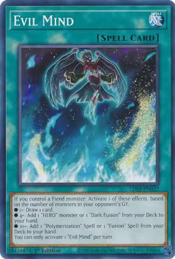 Evil Mind (LDS3-EN037), Legendary Duelists: Season 3 — Yu-Gi-Oh! card price