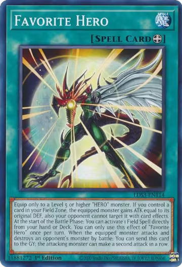 Favorite Hero (LDS3-EN114), Legendary Duelists: Season 3 — Yu-Gi-Oh! card price