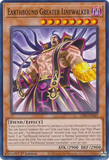 Earthbound Greater Linewalker (LDS3-EN049), Legendary Duelists: Season 3 — Yu-Gi-Oh! card price