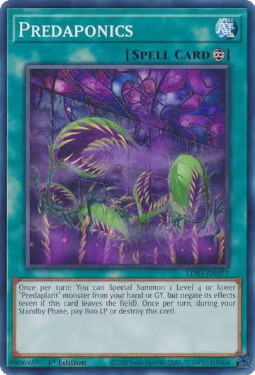 Predaponics (LDS3-EN077), Legendary Duelists: Season 3 — Yu-Gi-Oh! card price