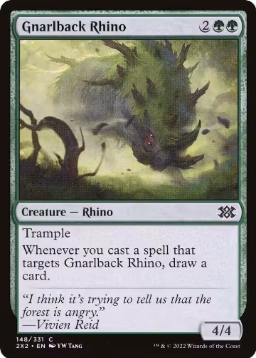 Gnarlback Rhino (148), Double Masters 2022 — Magic card price