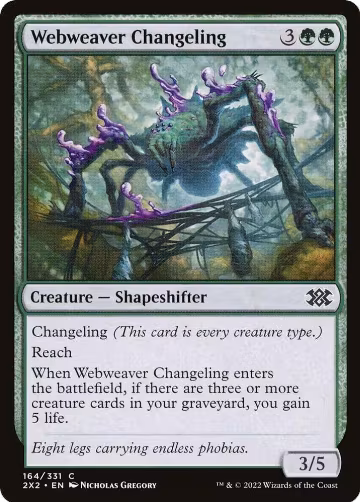 Webweaver Changeling (164), Double Masters 2022 — Magic card price
