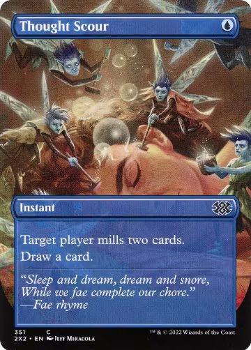 Thought Scour (Borderless) (351), Double Masters 2022 — Magic card price