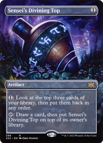 Sensei's Divining Top (Borderless) (398), Double Masters 2022 — Magic card price