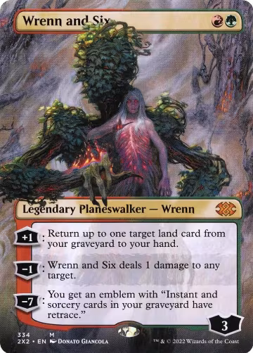 Wrenn and Six (Borderless) (334), Double Masters 2022 — Magic card price
