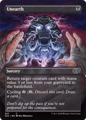 Unearth (Borderless) (357), Double Masters 2022 — Magic card price