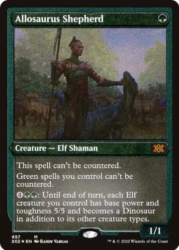Allosaurus Shepherd (Foil Etched) (457), Double Masters 2022 — Magic card price