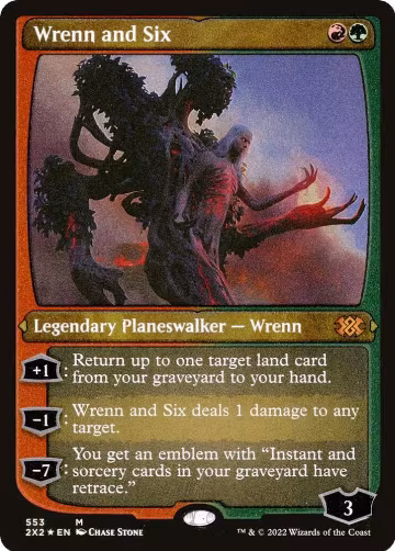 Wrenn and Six (Foil Etched) (553), Double Masters 2022 — Magic card price