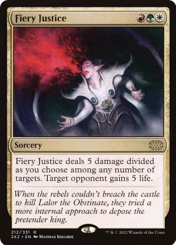 Fiery Justice (212), Double Masters 2022 — Magic card price